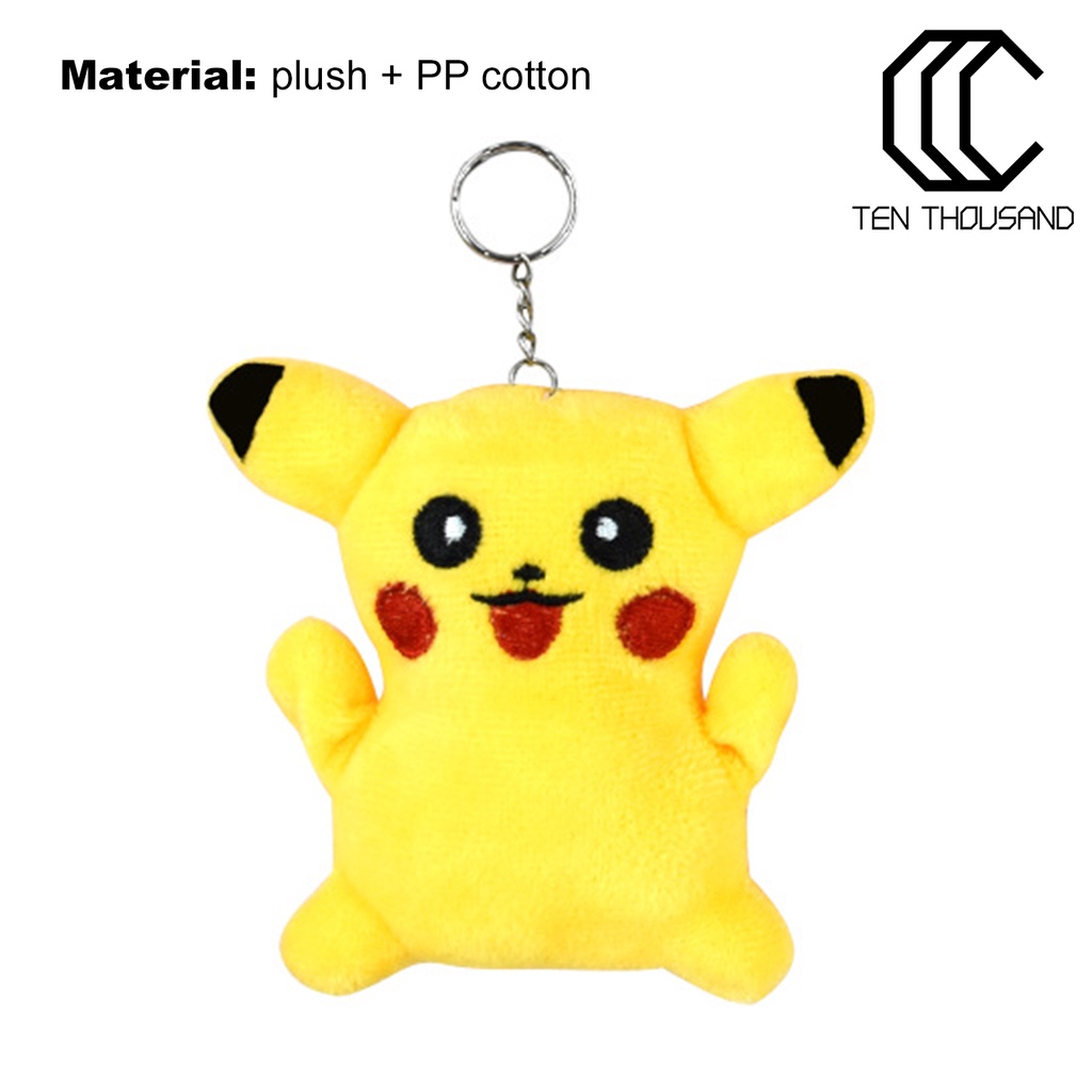 ✧Móc Khóa Hình Pikachu Nhồi Bông Màu Vàng Dễ Thương