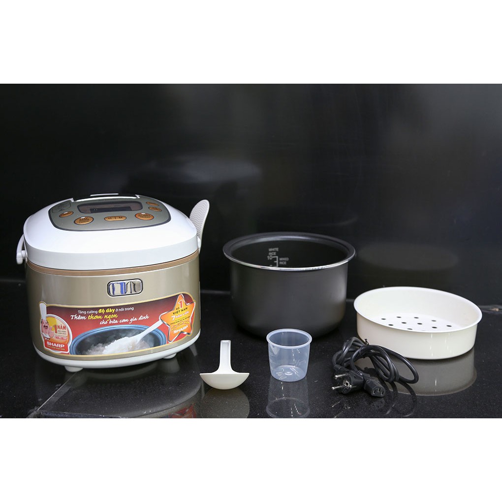 Nồi cơm điện tử Sharp (Nhật Bản) KS-TH18 1.8 lít lòng dày 4.2mm nấu cơm ngon (Mới 100%) | BigBuy360 - bigbuy360.vn