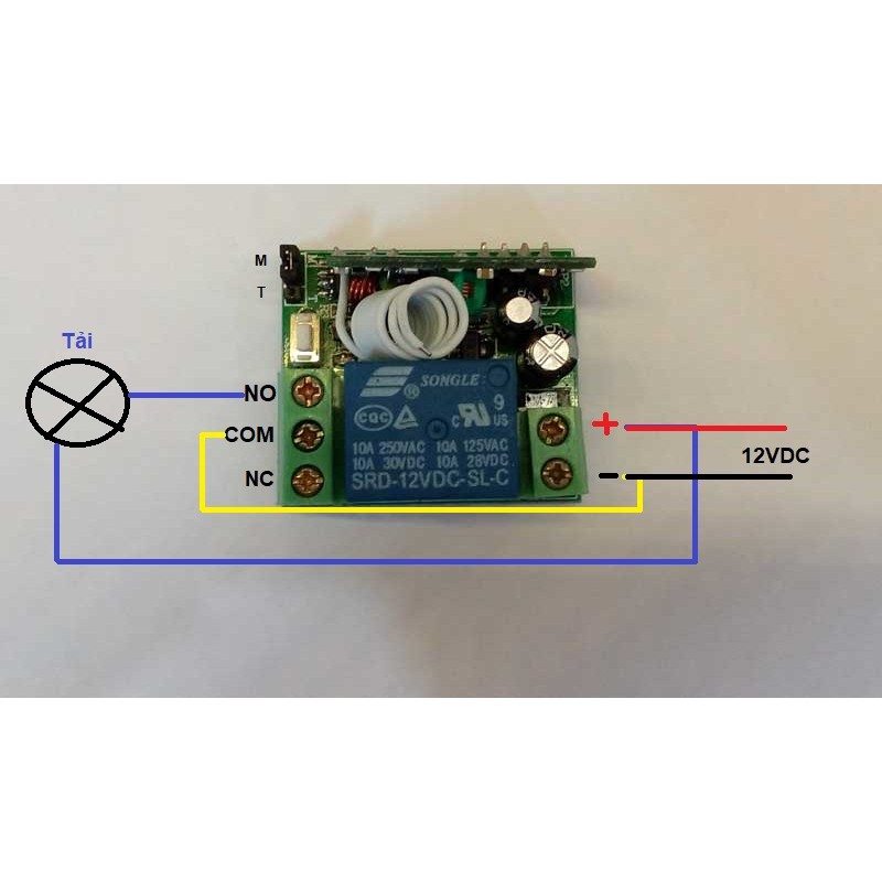 Bộ Học Lệnh 1 Kênh 12V RF315Mhz + Tay Phát