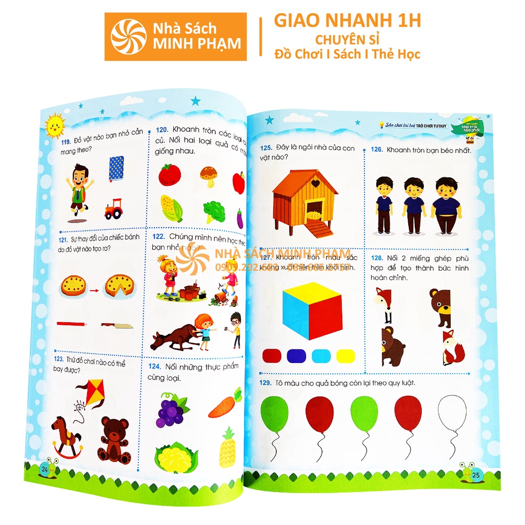 Sách - Sân chơi trí tuệ rèn luyện não trái não phải cho bé từ 3-6 tuổi