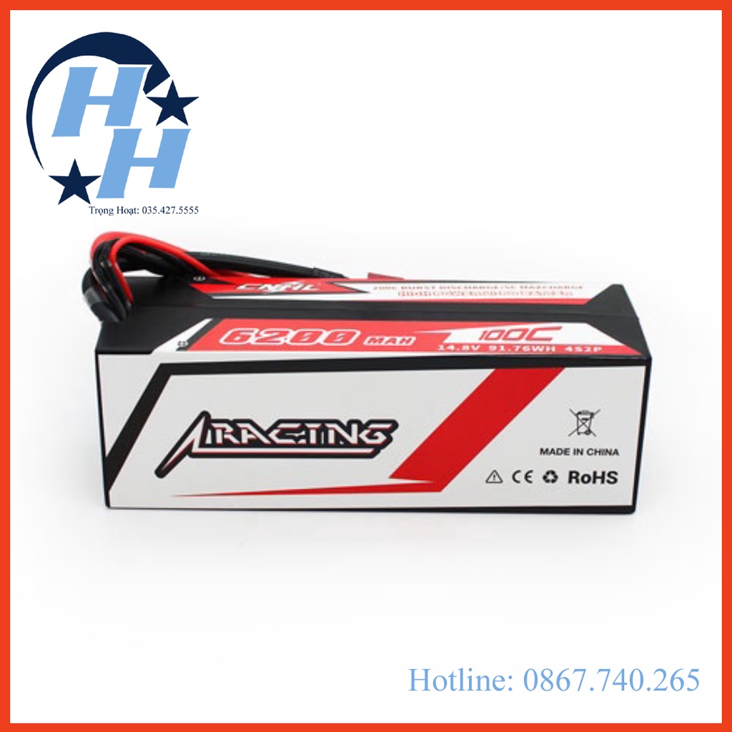 Pin cnhl racing series 6200mah 100c 3s 4s jack chữ T
