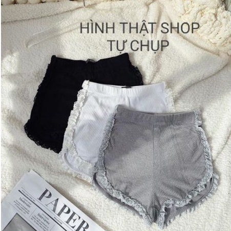 Quần thun  phối ren mặc trong váy mặc nhà B.C 4M