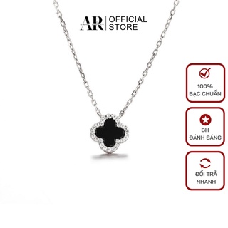 Dây chuyền bạc đẹp nữ vòng cổ bạc kiểu dáng cỏ 4 lá lấp lánh cao cấp-AURASILVER-DC16