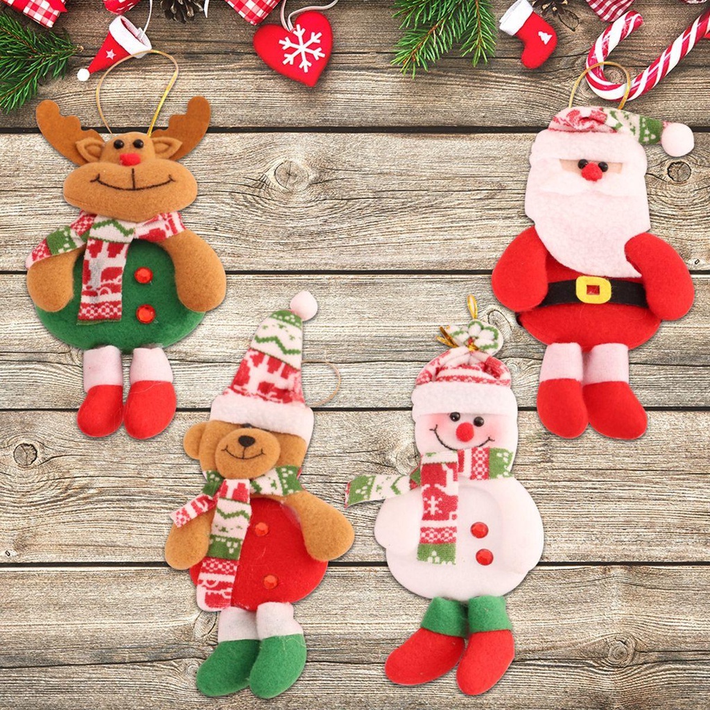 YIYU Phụ Kiện Treo Trang Trí Giáng Sinh Bằng Vải Bông Mềm Mại