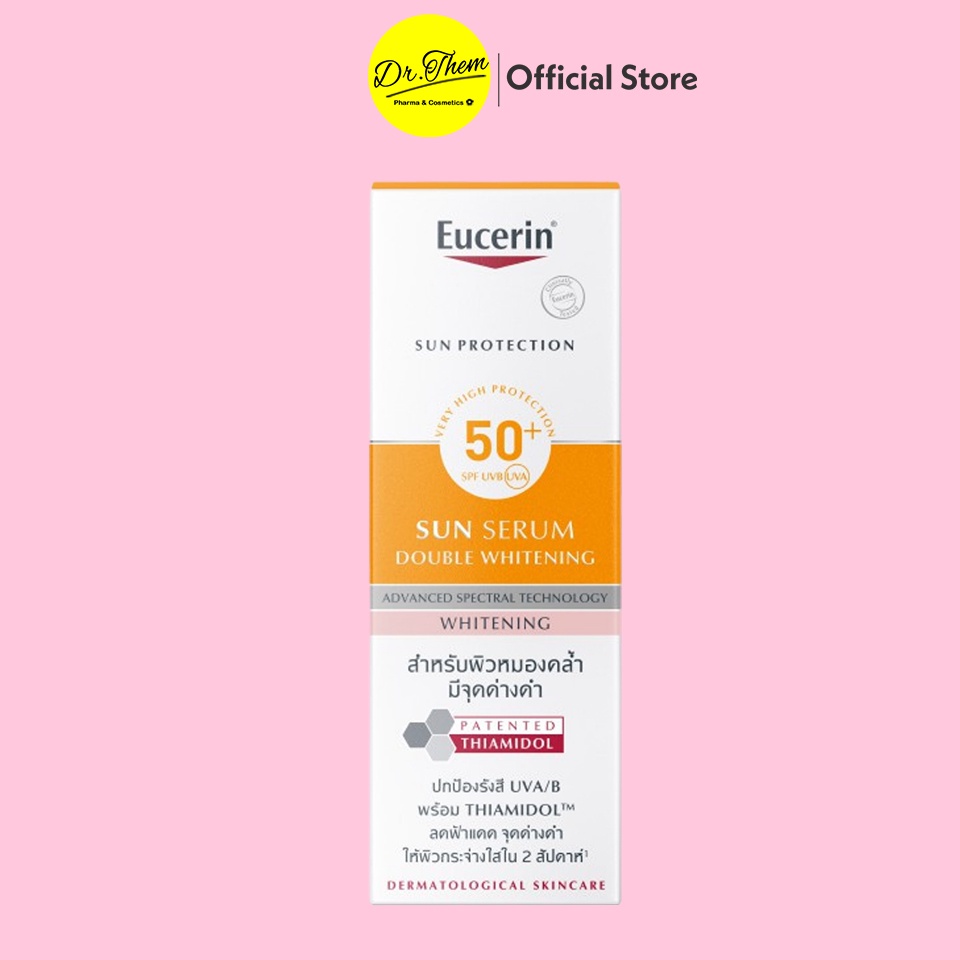 ✅[CHÍNH HÃNG] Kem Chống Nắng Eucerin Giúp Giảm Thâm Nám Và Dưỡng Trắng Da Eucerin Sun Serum Double Whitening SPF50+