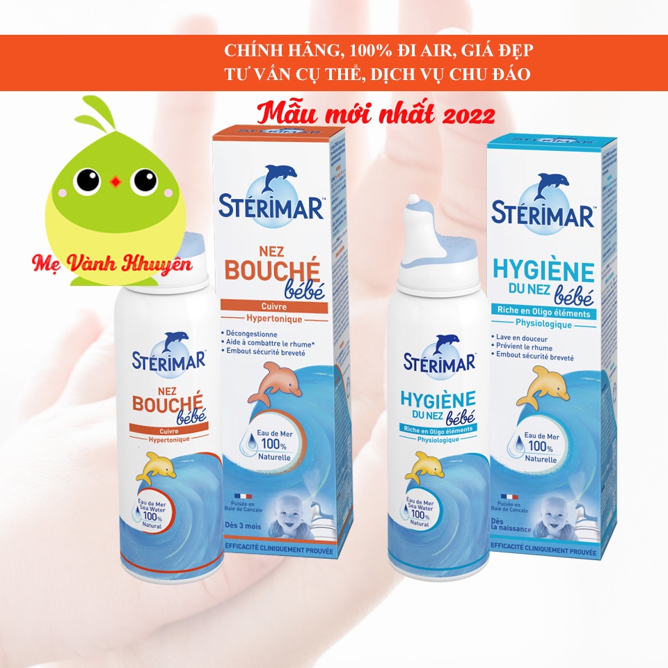 Xịt mũi cá heo cho trẻ Sterimar vàng/cam, Pháp (100ml)