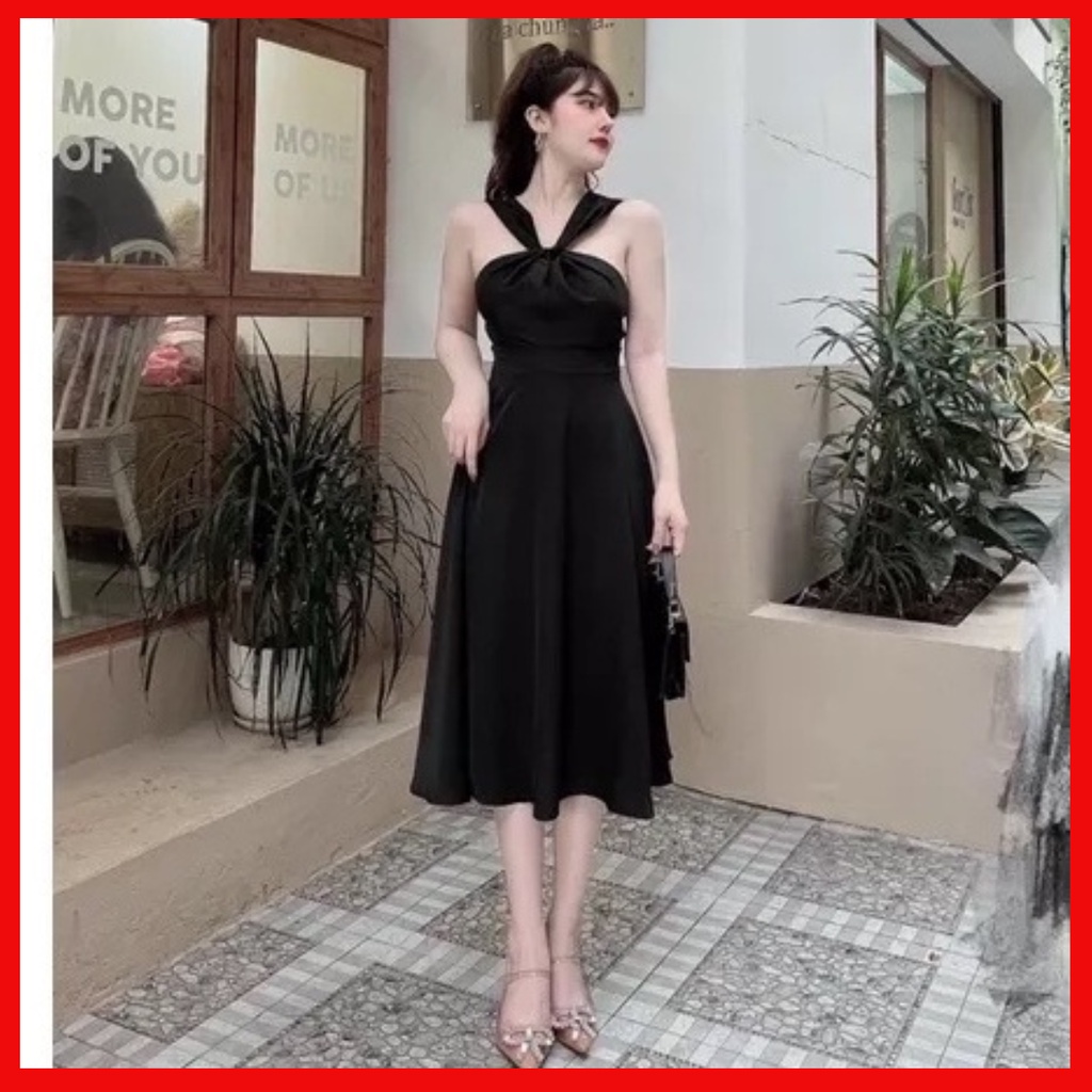 đầm thiết kế, đầm xòe dự tiệc dáng dài xoắn ngực công chúa