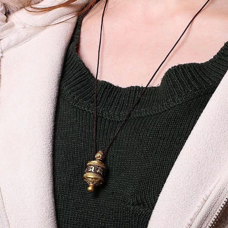 Mặt dây chuyền kinh luân om mani padme hum tây tạng