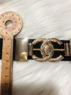 Thắt lưng thun nhũ bản 3 cm. Mặt logo