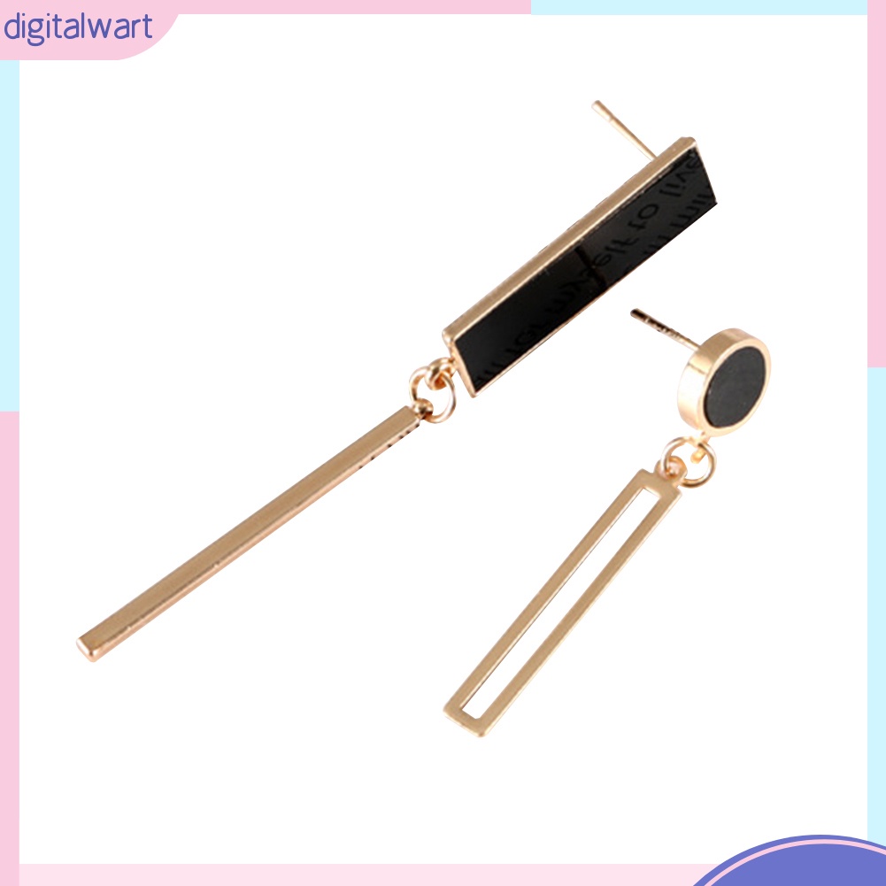 Khuyên tai hình học kiểu bất đối xứng thời trang cho nữ