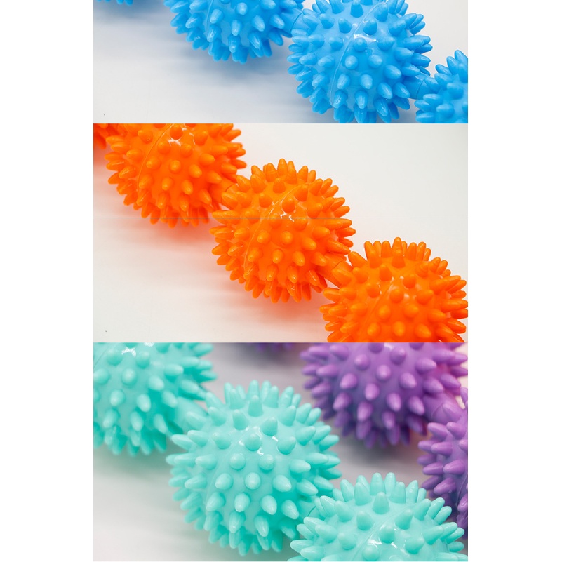 Gympro Double Color  Massage Stick Ná Cao Su Không độc hại Bền Nhựa Thể Dục Yoga Stick Dụng Cụ Massage Tay 3 bóng 5 bóng Muscle Roller Stick