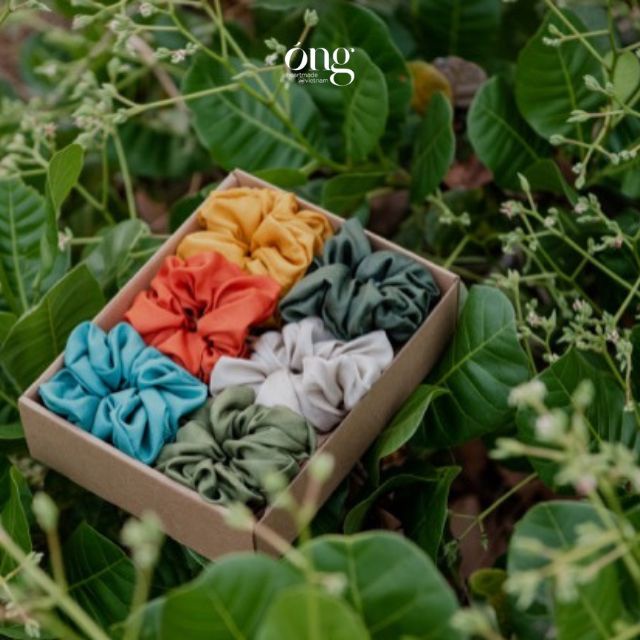 Summer 22-Buộc tóc Iụa tơ tằm màu nhiệt đới, siêu nhẹ, êm ái, không đau tóc, không rụng tóc, thích hợp cho tóc mỏng, yếu