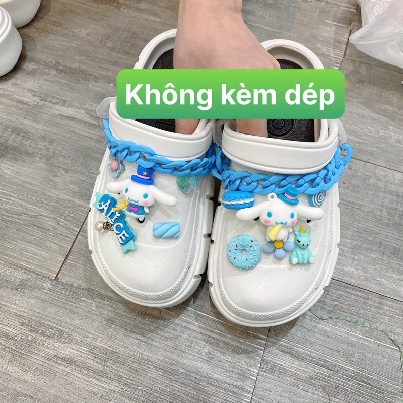 Nút gắn dép Crocs 3D Jibbitz Charm Sticker dễ thương cài dép Sục, Satihu, Cá Sấu