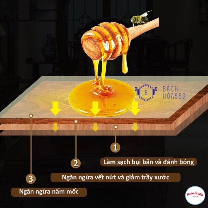 Sáp ong đánh bóng và phục hồi đồ gỗ Beewax 80g