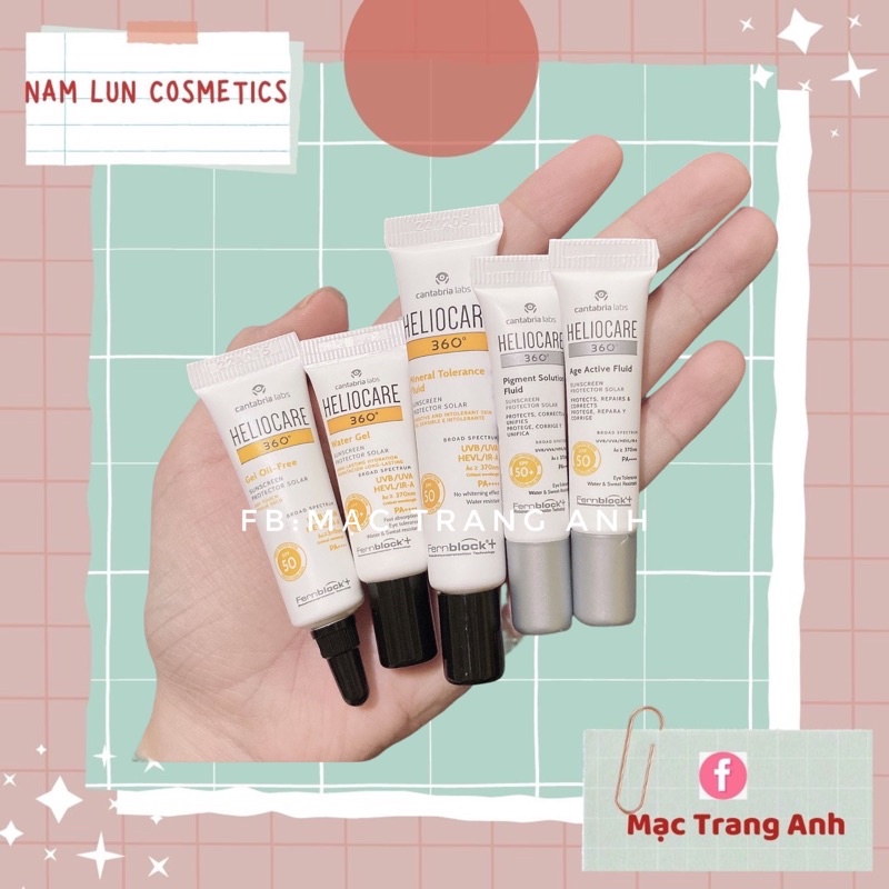 Kem chống nắng Heliocare mini các dòng