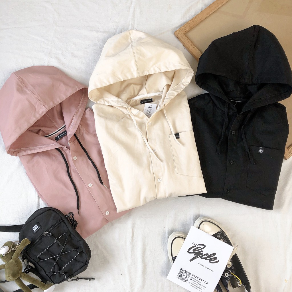 Áo khoác sơ mi hoodie City Cycle - Áo chống nắng nam nữ Unisex form rộng Local Brand | BigBuy360 - bigbuy360.vn