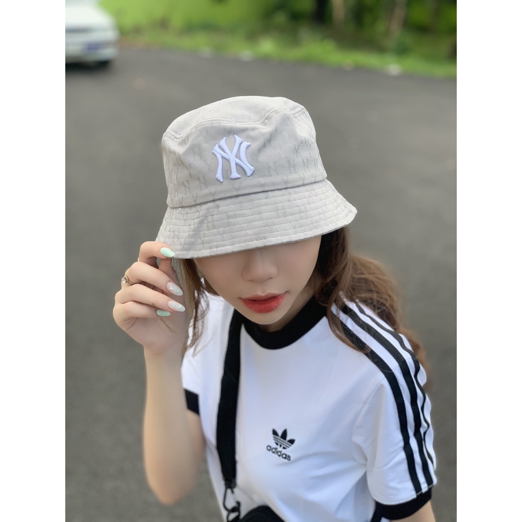 NÓN BUCKET MLB COTTON CAO CẤP, NÓN THỜI TRANG NA20 MÀU XÁM