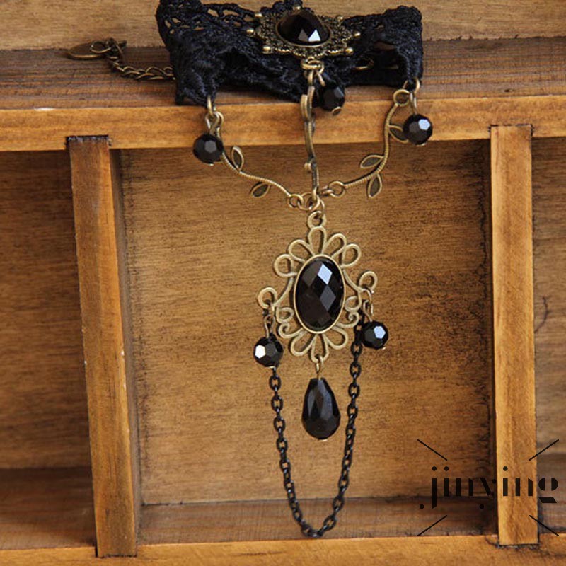 GETNOIVAS Vòng tay phối ren hoa phong cách cổ điển cho nữ