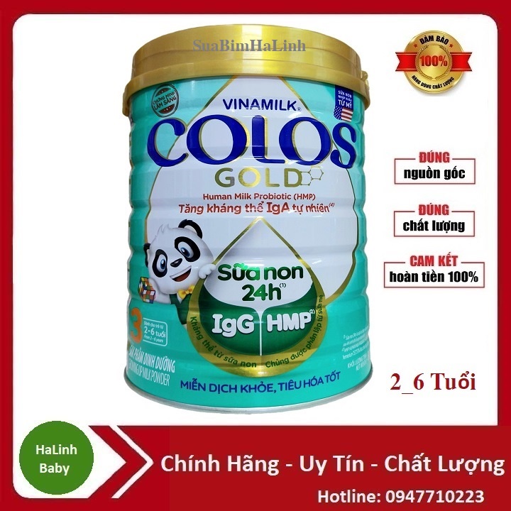 Sữa Non Vinamilk Colos Gold 1 2 3 800g [Date 2023]