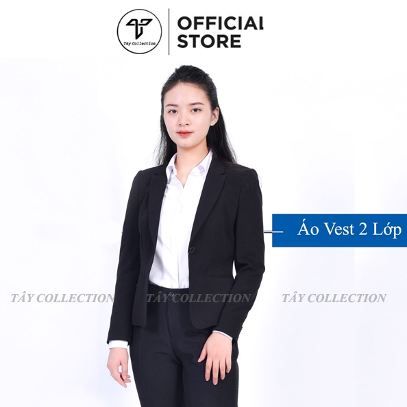 Áo vest nữ công sở 2 lớp cao cấp Tây Collection