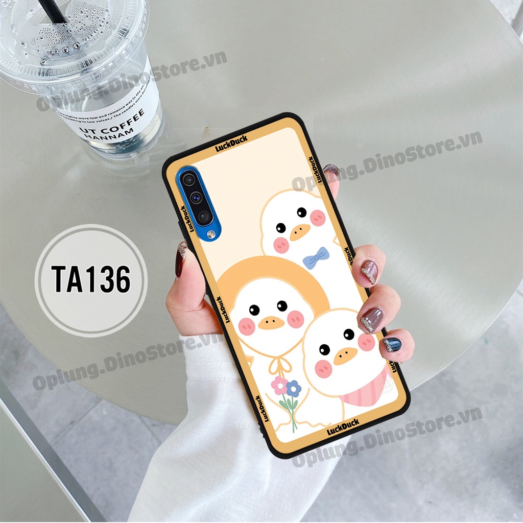 Ốp lưng Samsung A30s/A50/A50s/A70/A7 2018/A9 2018 in hình chú vịt vui vẻ may mắn, Lucky Duck dễ thương bảo vệ camera.