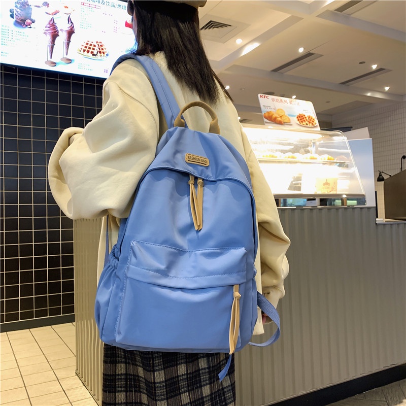 Balo đi học ulzzang Hàn Quốc Đựng Máy Tính Sức Chứa Lớn Đơn Giản Dễ Phối Đồ Cho Nữ Sinh Trung Học