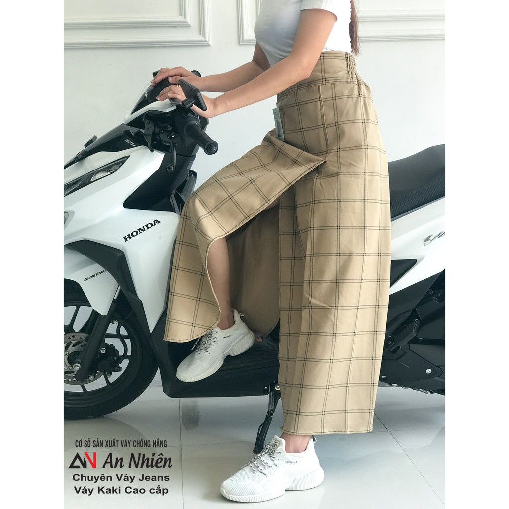 [Mã 44FASHIONSALE615 giảm 10K đơn 50K] Váy chống nắng freeSize kaki bông xẻ tà [được lựa mẫu]