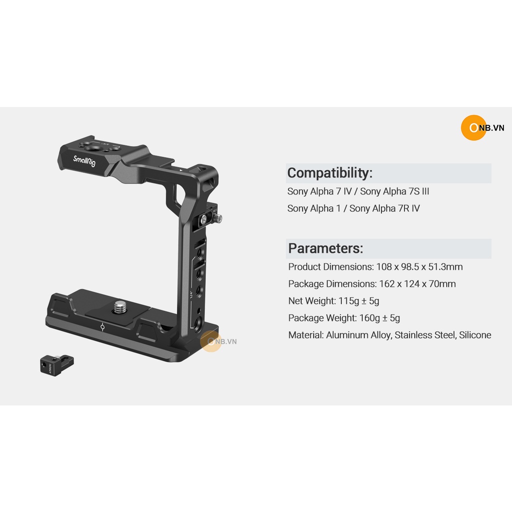 SmallRig Half Cage Sony Alpha a74 a7s3 a7r5 a7r4 code 3639