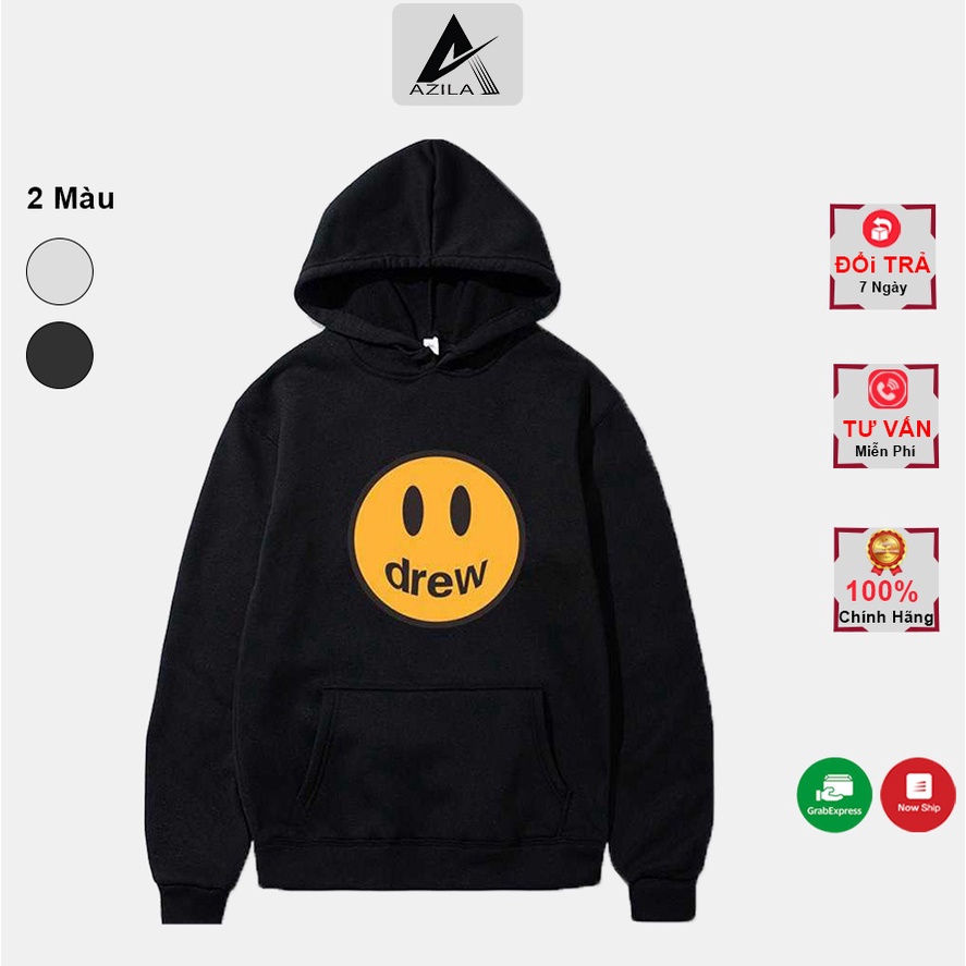 [Mã LTBAUAB13 giảm 7% đơn 99K] Áo Hoodie Azila Viet Nam In Hình Mặt Cười Drew - Chất Nỉ Bông Dày Dặn