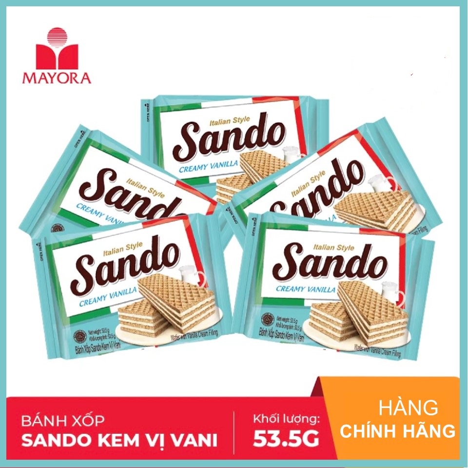 Combo 5 Bánh xốp Sando Creamy Vani 53.5gx5