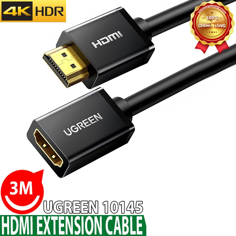 Cáp HDMI nối dài 3M hỗ trợ 4K 2K chính hãng Ugreen 10145