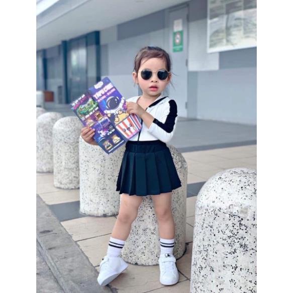 Chân váy xếp ly umi bé gái