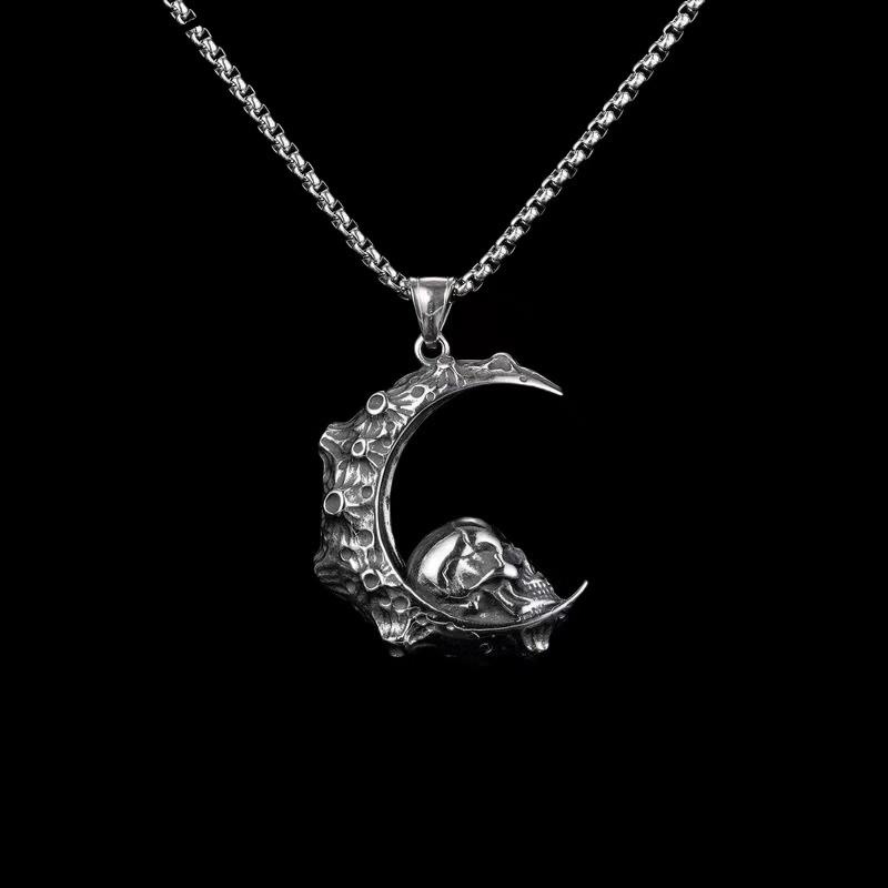 Vòng cổ Mặt Lưỡi Liềm Phong Cách Hip Hop Thời Trang Cho Nam Và Nữ