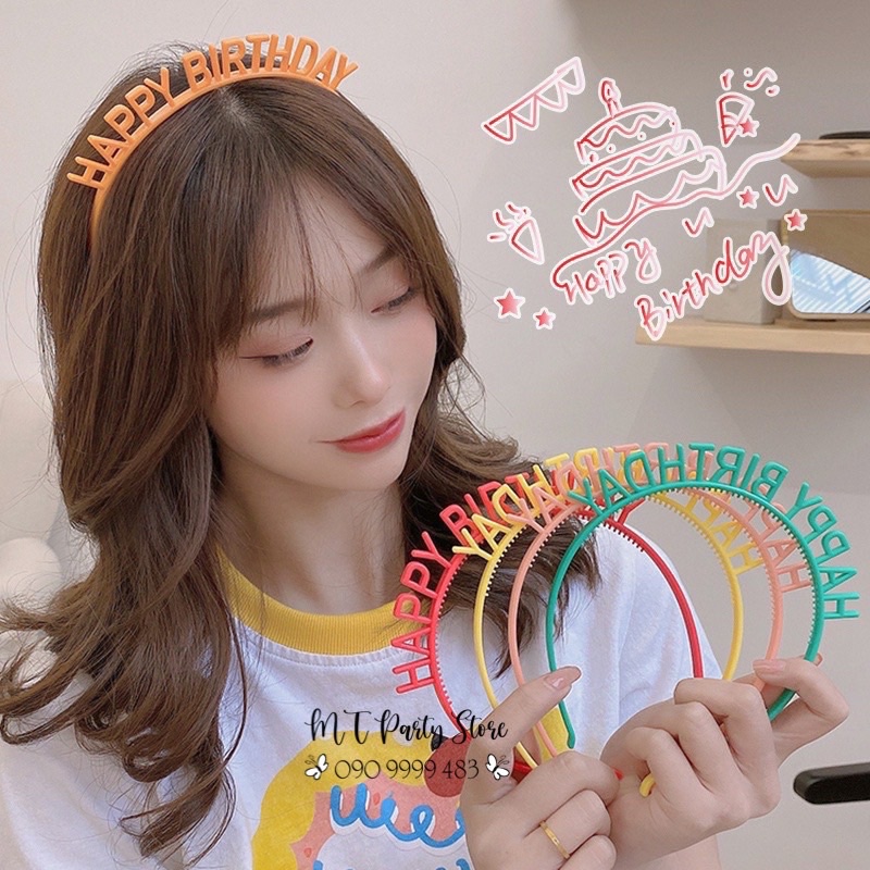 CÀI TÓC NHỰA CHỮ HAPPY BIRTHDAY