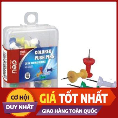 [HANG UY TÍN - GIÁ RẺ] Đinh Ghim giấy / bảng Deli NO.0021 - Nhiều Màu