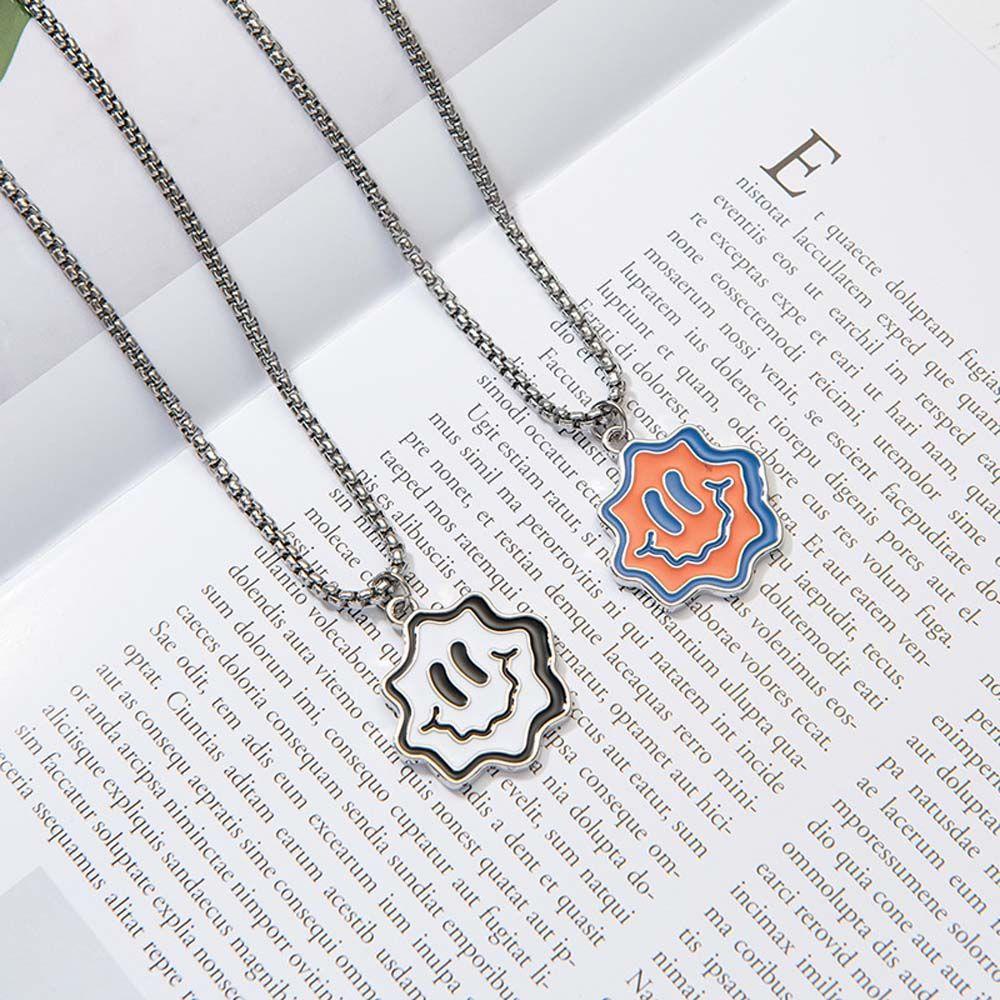 ANEMONE Vòng Cổ Choker Hình Mặt Cười Phong Cách Hàn Quốc Thời Trang Cho Nam