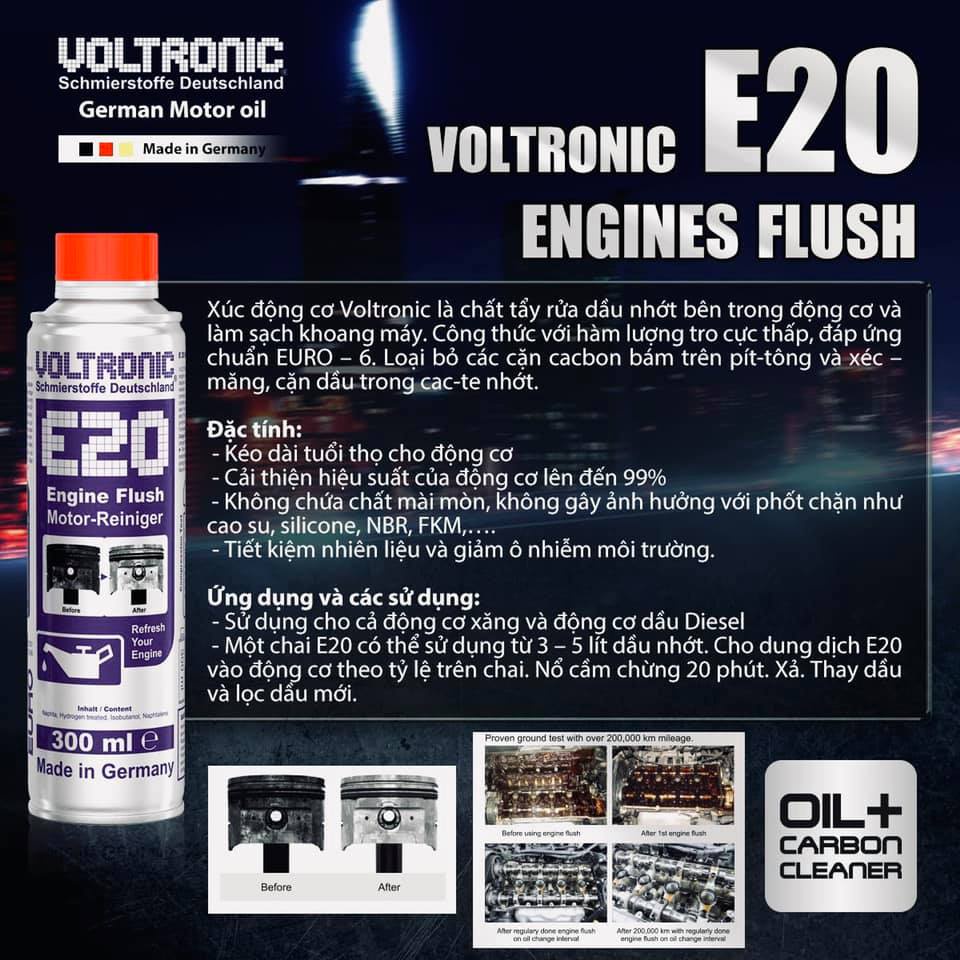 Súc động cơ Voltronic E20 Engine Flush