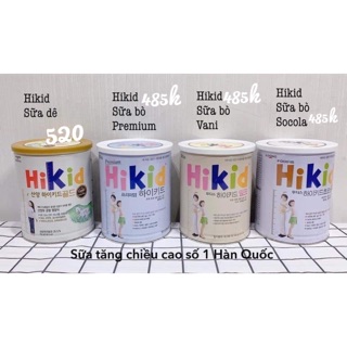 Sữa Hikid Nội địa chuẩn cho bé