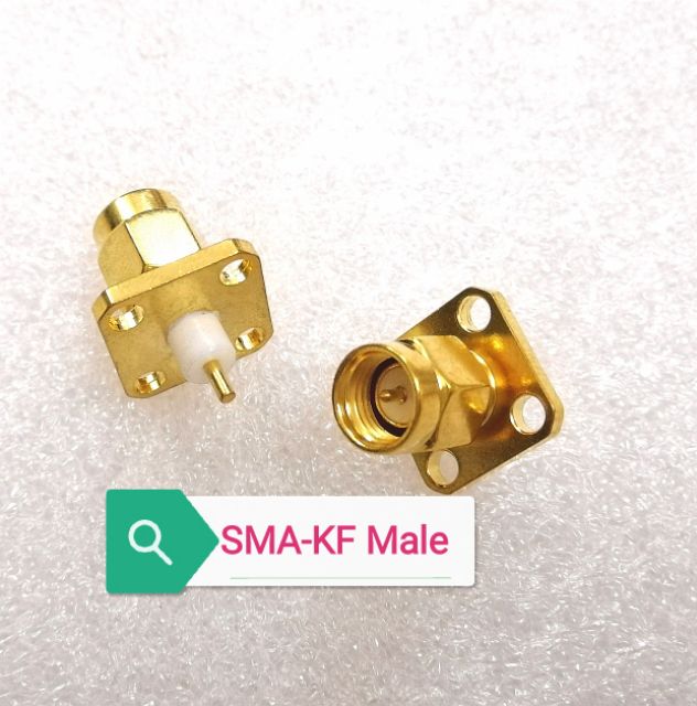 Đầu jack SMA-KF mặt bích có lỗ bắt vít panel thành hộp vỏ hộp