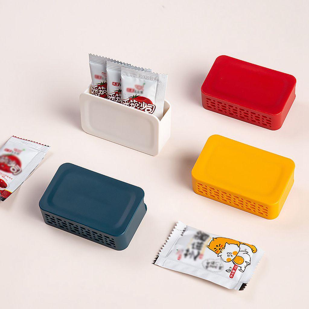 Hộp Đựng Đồ Mini Bằng Nhựa ABS Màu Trơn Tháo Rời Được Tiện Lợi Dành Cho Tủ Lạnh