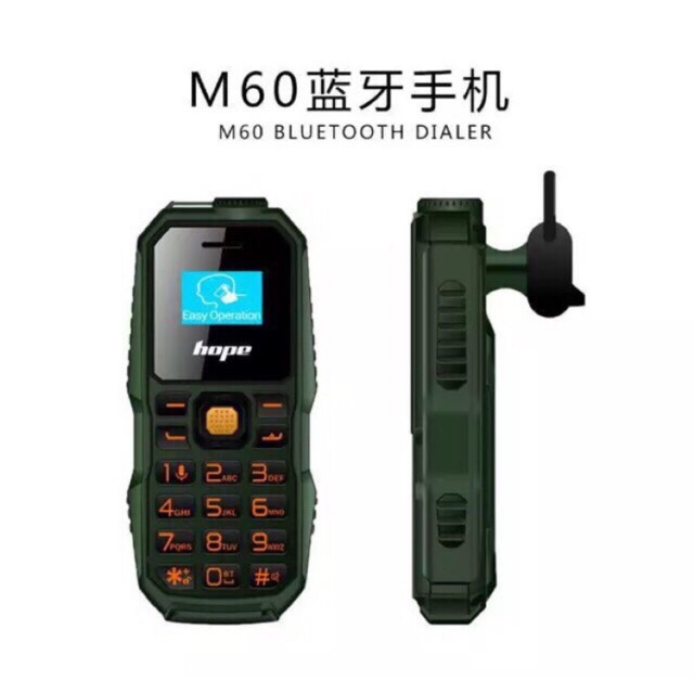 Máy mini lắp 2 sim nghe gọi kiểu dáng bộ đội