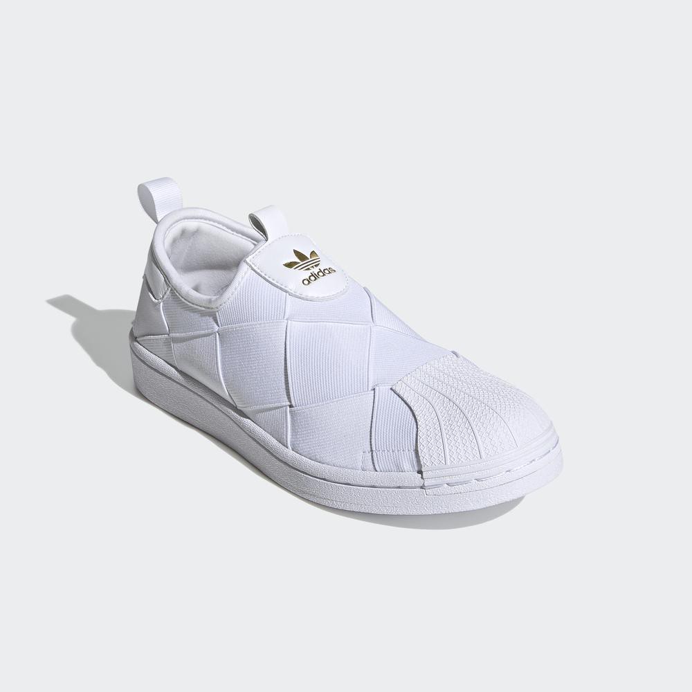 [Adidas giày]Giày adidas ORIGINALS Nữ Slip-On Superstar Màu Trắng FV3186