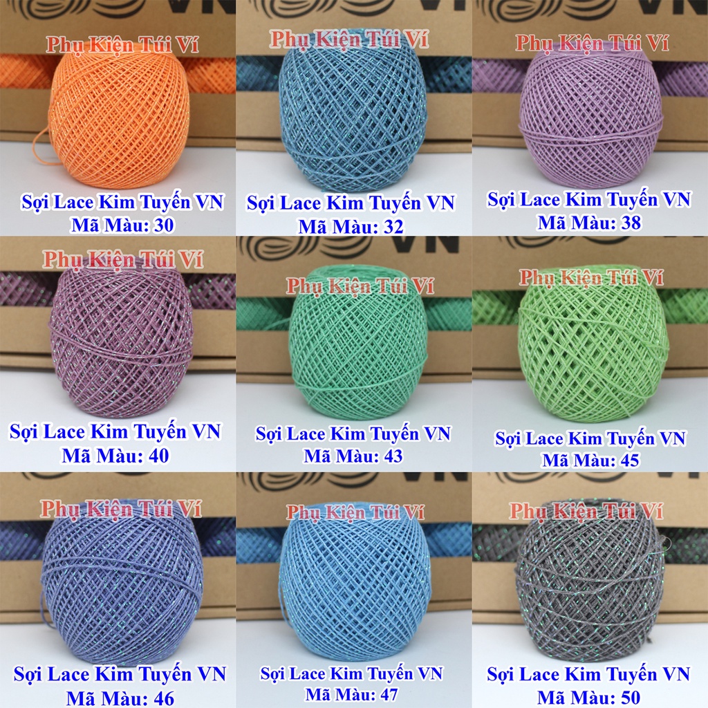 Sợi lace nhũ kim tuyến Craft Yarn Việt Nam
