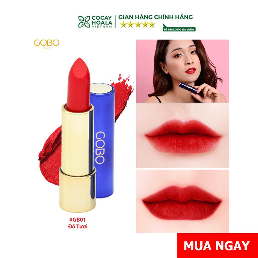 Son thiên nhiên không chì-son môi cao cấp,son môi chính hãng,son dành cho bà bầu Cocayhoala Gobo Nature matte 4.5g[son]