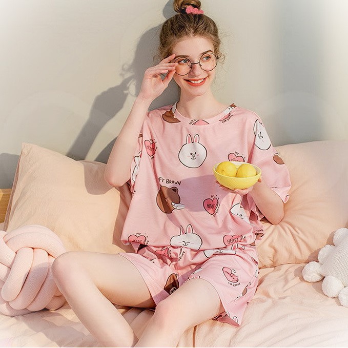 Set đùi mặc nhà ulzzang gấu Brownie DN119 (có ảnh thật)