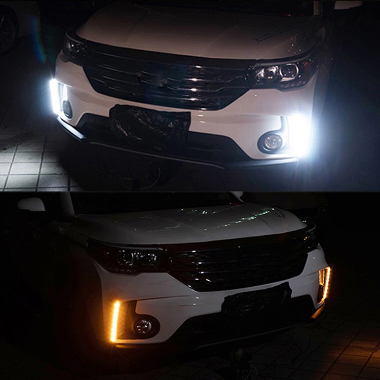 Bộ 2 đèn pha chạy ban ngày bóng LED thông dụng cho xe ô tô