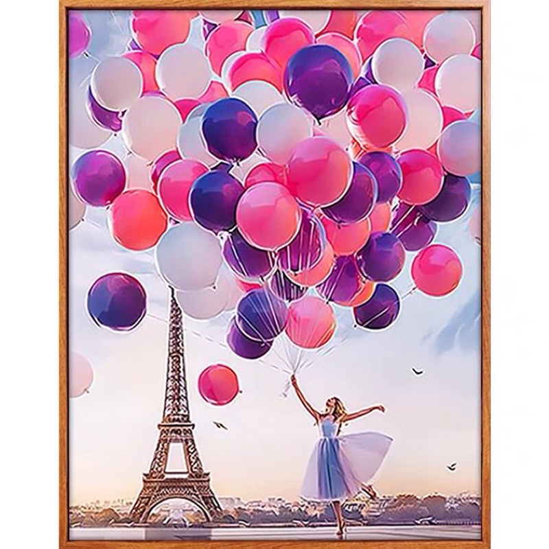 Tranh tô màu theo số, tranh sơn dầu số hoá DIY tranh phong cảnh