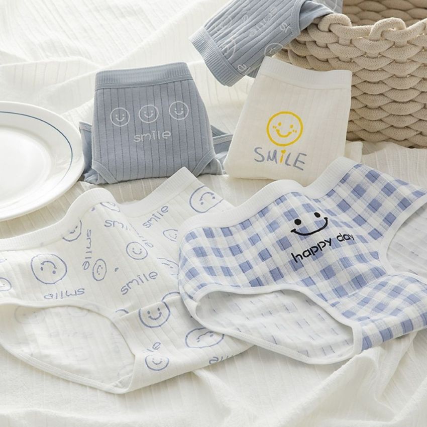 Quần lót nữ siêu xinh năng động ,quần lót cotton kháng khuẩn khử mùi kẻ sọc tôn dáng họa tiết dễ thương Kingshop 131