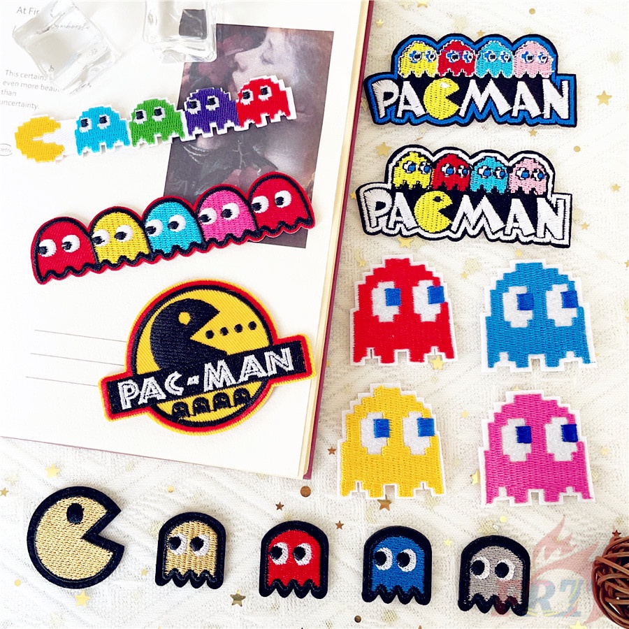 ✿ Sticker Ủi Thêu Hình Game Pacman ✿ 1 Sticker Ủi Thêu Hình Pac-Man