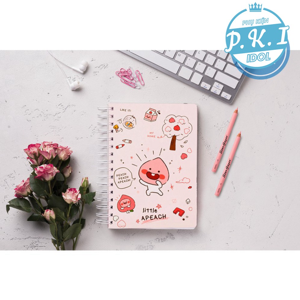 COMBO 3 NOTEBOOK APEACH - QUÀ TẶNG K-POP